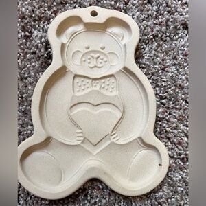 Pampered Chef Stone cookie mold, Teddy Bear